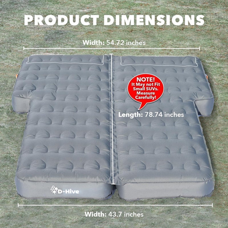 Hive Unbeatable Durability SUV Air Mattress for Car Camping, Durable Extra Thick 300D Oxford Fabric, Quick Easy Set-Up w/Electric Pump, Bed Mattress, Mattress for SUV, Car Air Mattress - Image 3